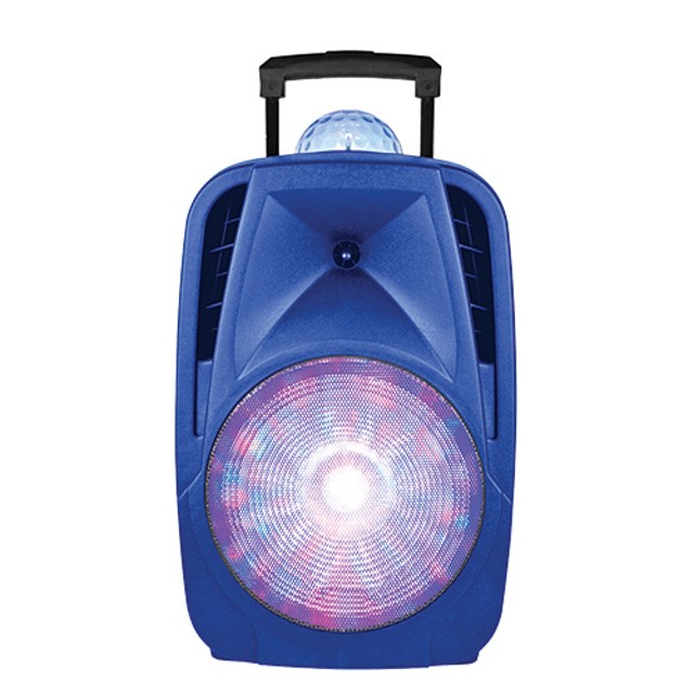 SuperSonic IQ-6112DJBT 12" Light-Up Portable Bluetooth DJ Speaker with Disco Light, Blue