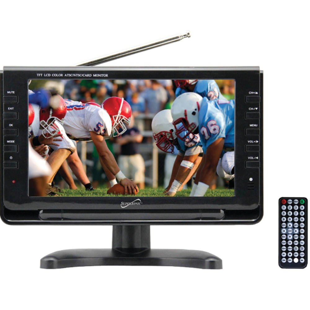 Supersonic 9" Widescreen LCD TV (SC-499) and SC-611 HDTV Flat Digital Antenna