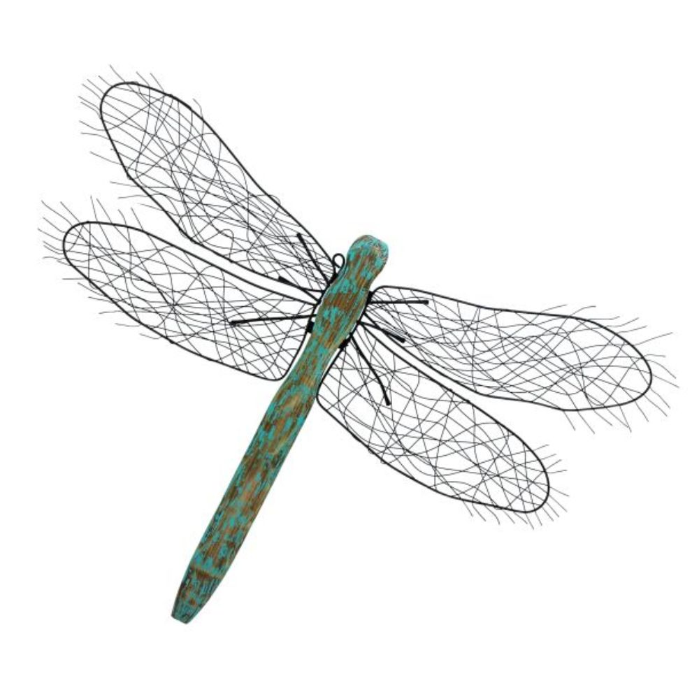 Benzara Metal Wood Dragonfly Decor 33 W 24 H Benzara Metal Wood Dragonfly Decor 33 W 24 H