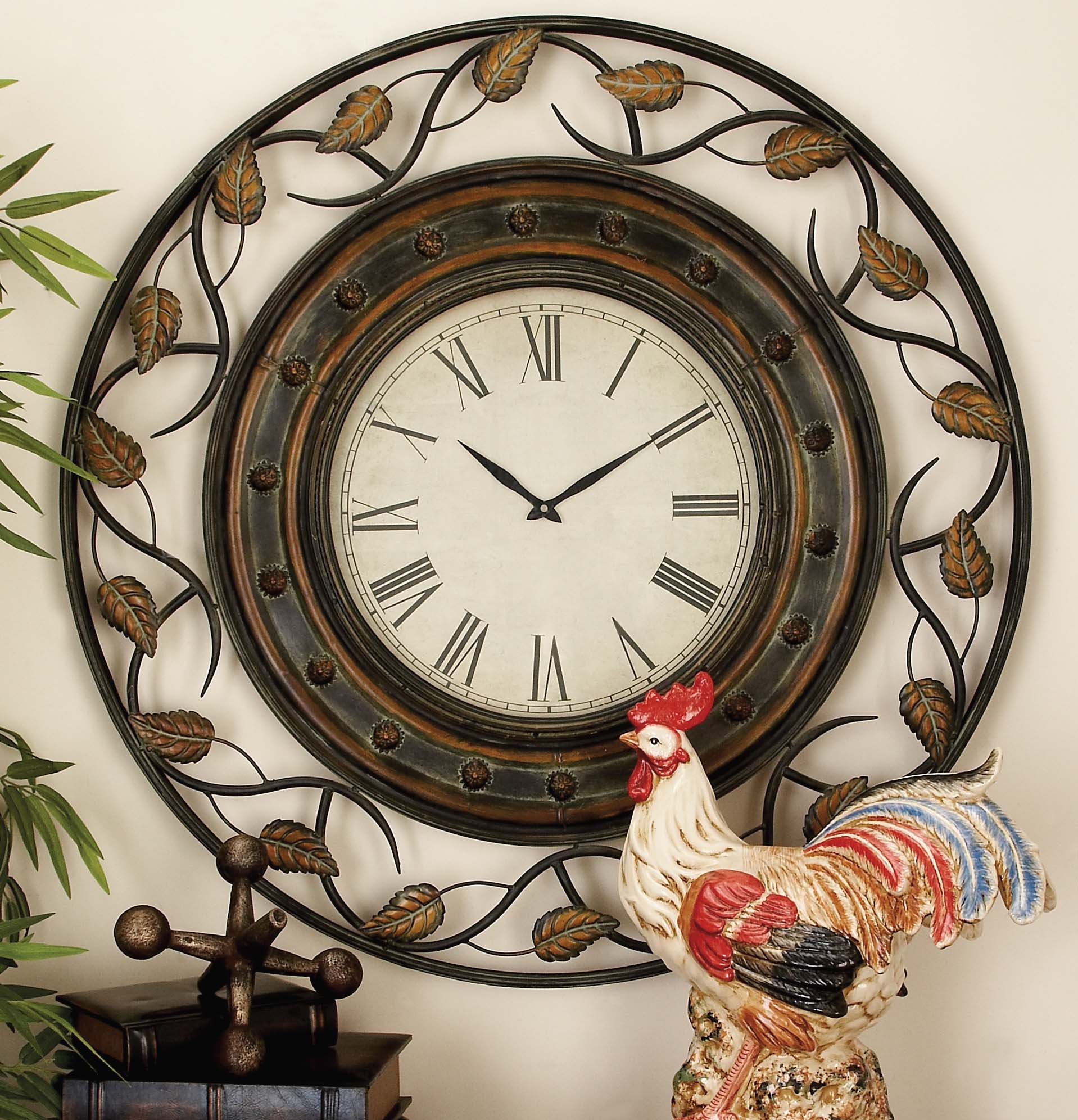 Benzara Metal Wall Clock To Track The Time Benzara Metal Wall Clock To Track The Time