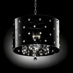 Lamp Shades Sears Furniture Of America L95120h Christina Collection Hanging Ceiling Lamp With Acrylic Shade And Crystals