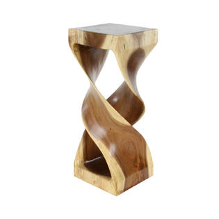 Benzara Hourgl Shaped Wood Side Table Brown Benzara Hourgl Shaped Wood Side Table Brown