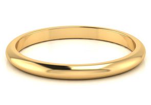 SuperJeweler 10K Yellow Gold 2MM Heavy Ladies and Mens Wedding Band With Free Engraving