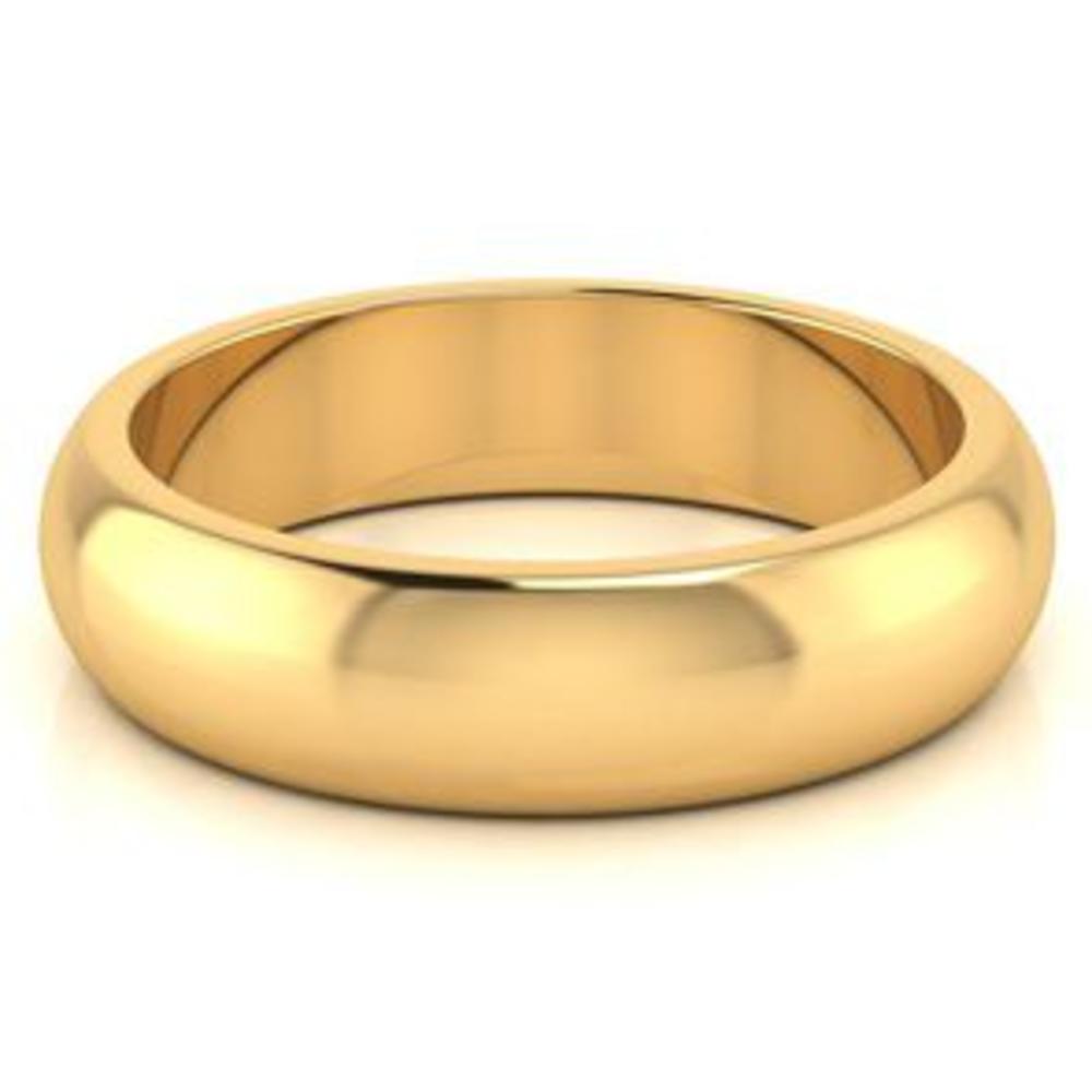SuperJeweler 10K Yellow Gold 5MM Heavy Comfort Fit Ladies and Mens Wedding Band With Free Engraving