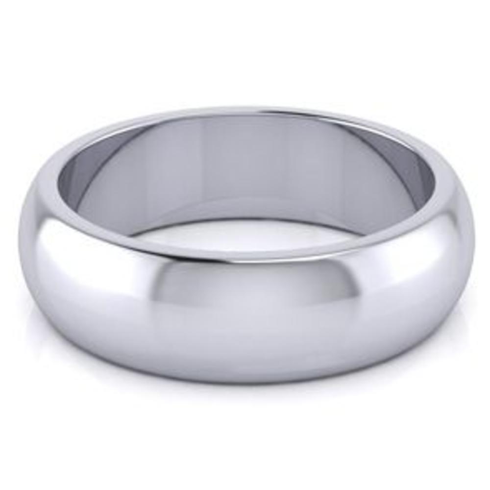 SuperJeweler 14K White Gold 6MM Heavy Comfort Fit Ladies and Mens Wedding Band With Free Engraving