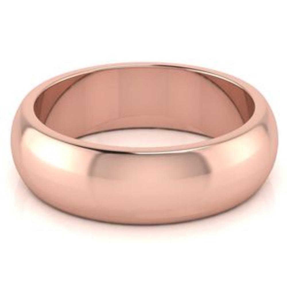 SuperJeweler 14K Rose Gold 6MM Ladies and Mens Wedding Band With Free Engraving