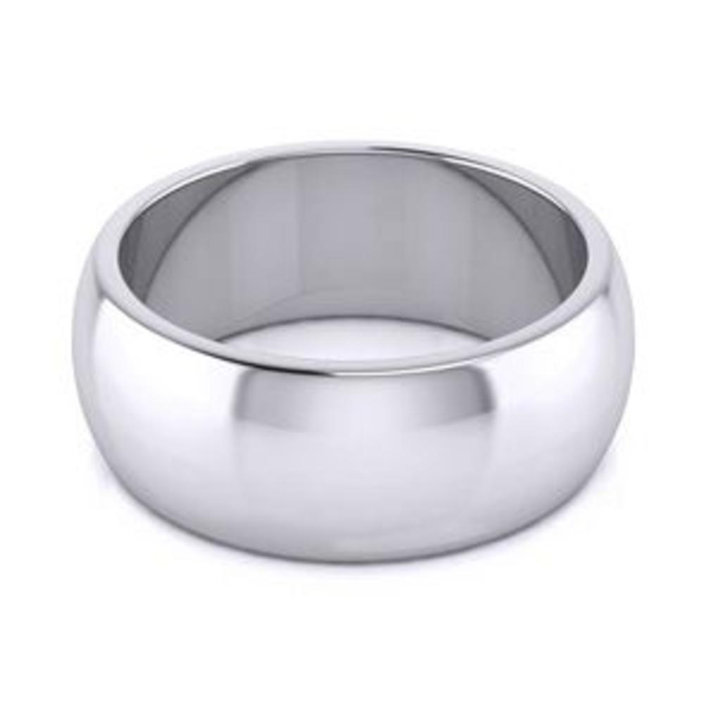SuperJeweler 10K White Gold 8MM Heavy Ladies and Mens Wedding Band With Free Engraving