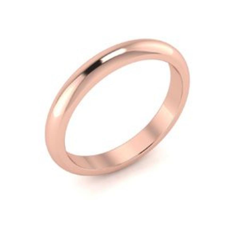 SuperJeweler 10K Rose Gold 3MM Heavy Ladies and Mens Wedding Band With Free Engraving