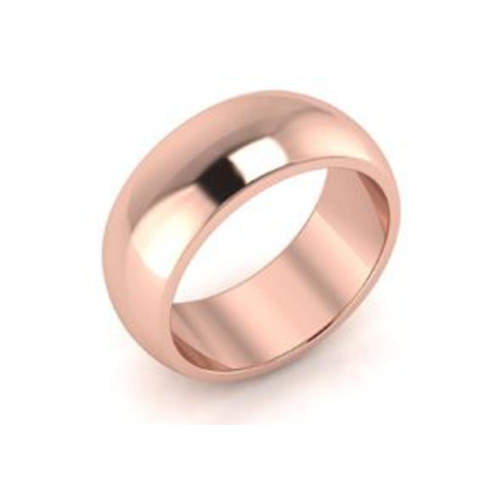 SuperJeweler 14K Rose Gold 8MM Ladies and Mens Wedding Band With Free Engraving