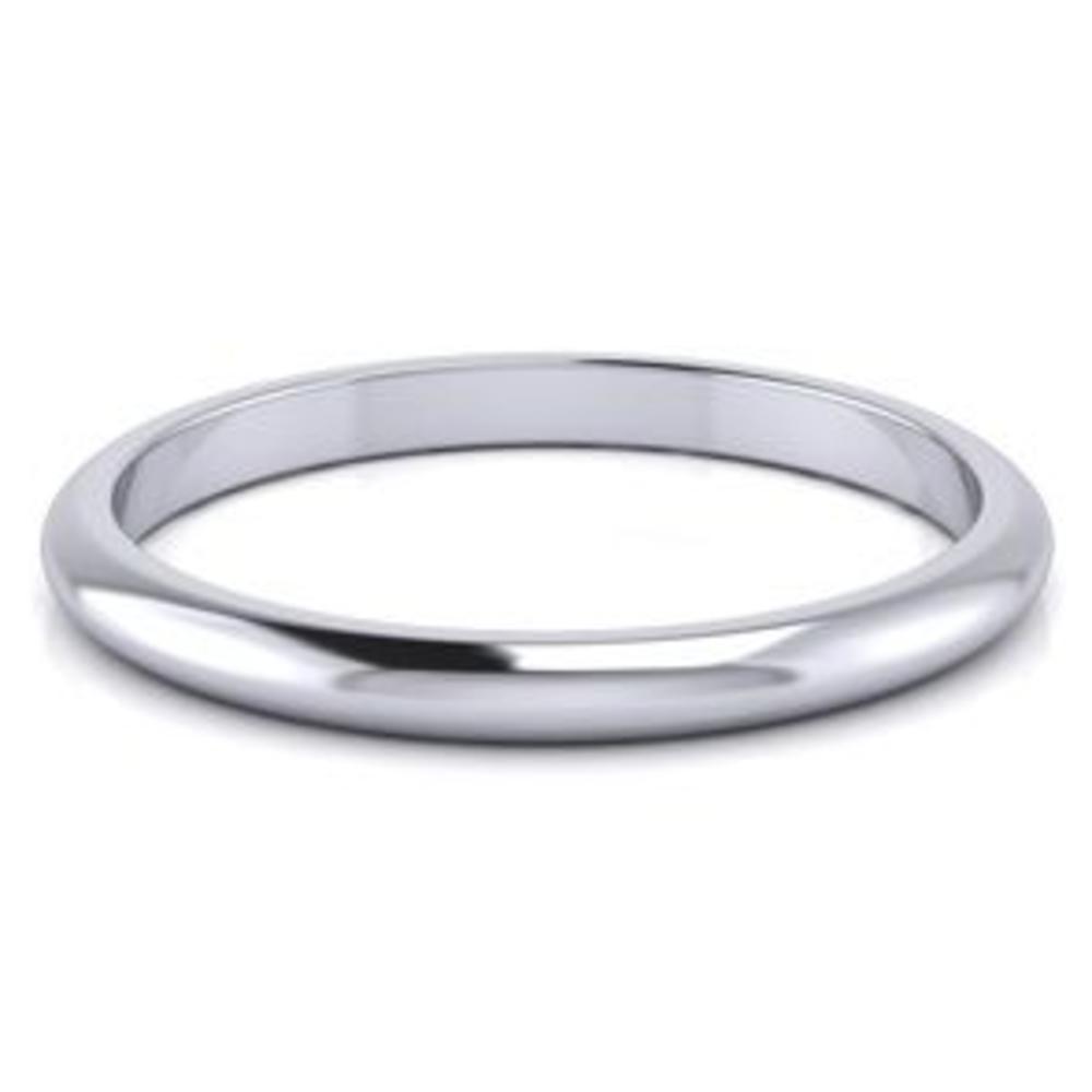SuperJeweler 10K White Gold 2MM Comfort Fit Ladies and Mens Wedding Band With Free Engraving