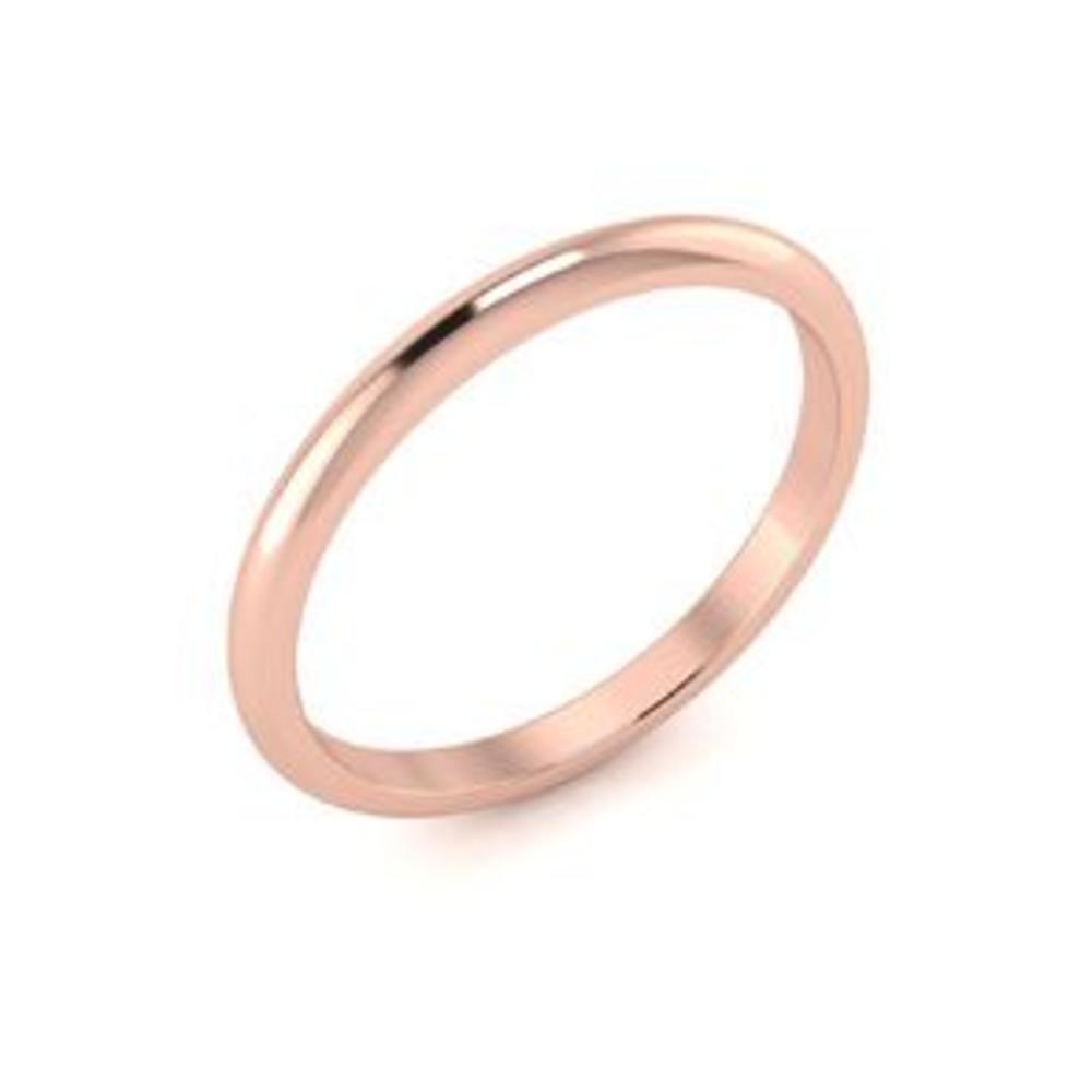 SuperJeweler 10K Rose Gold 2MM Heavy Comfort Fit Ladies and Mens Wedding Band With Free Engraving
