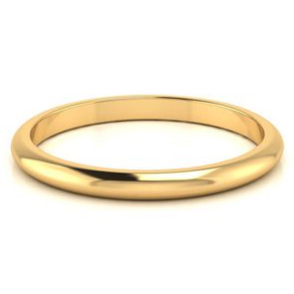 SuperJeweler 18K Yellow Gold 2MM Heavy Comfort Fit Ladies and Mens Wedding Band With Free Engraving
