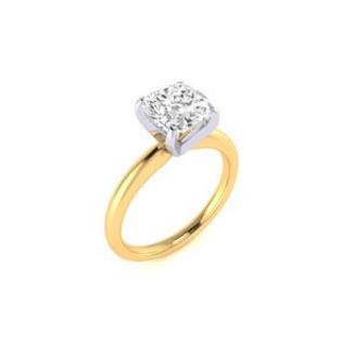 Superjeweler 2ct Cushion Cut Diamond Solitaire Engagement Ring In