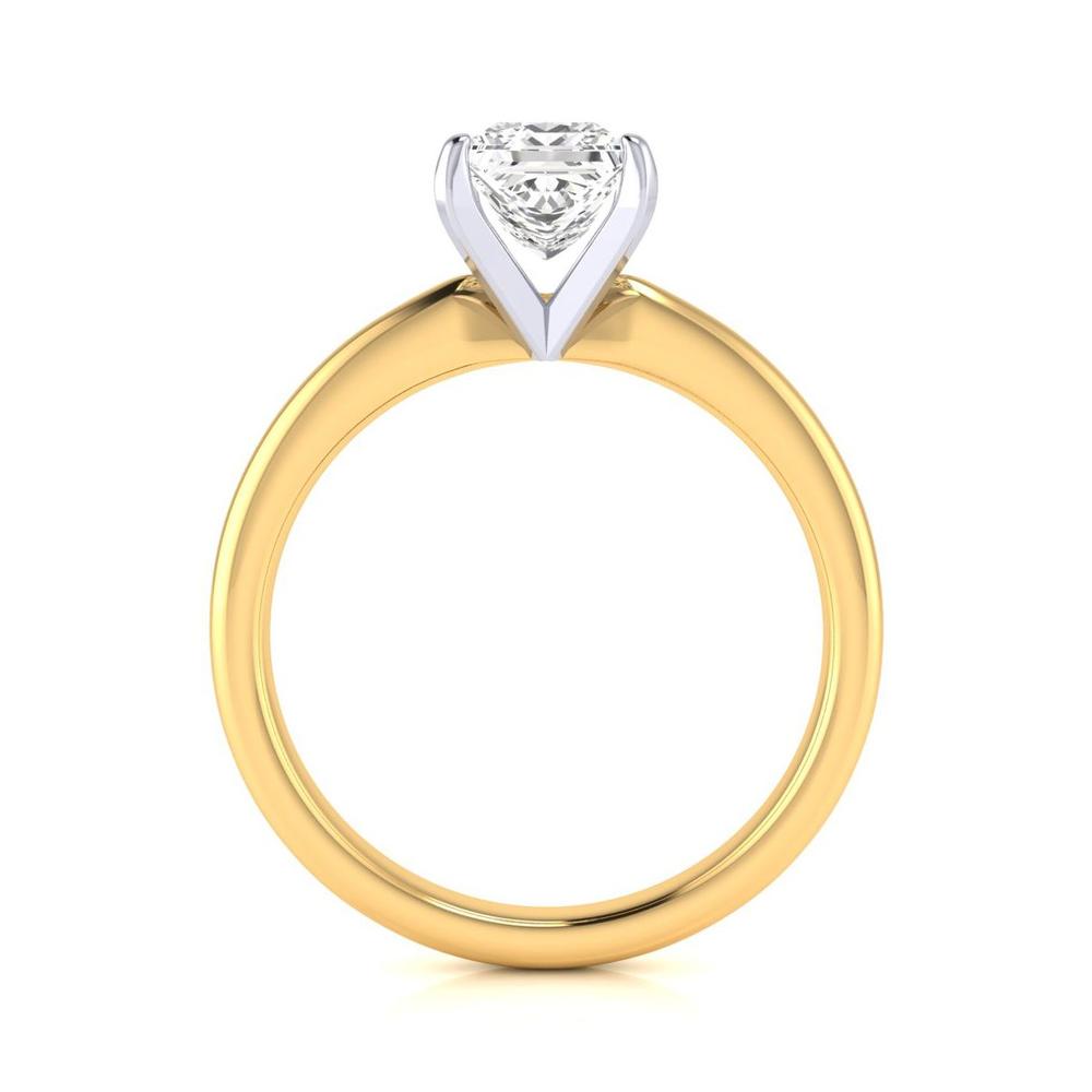 SuperJeweler 1 Carat Princess Cut Diamond Solitaire Engagement Ring In 14 Karat Yellow Gold (J-K SI2 Clarity Enhanced)