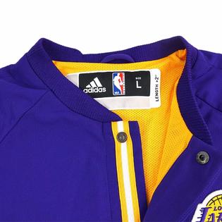 Adidas Los Angeles Lakers Nba Men Purple 2016 17 Authentic On Court Team Issued Pro Cut Warm Up Jacket