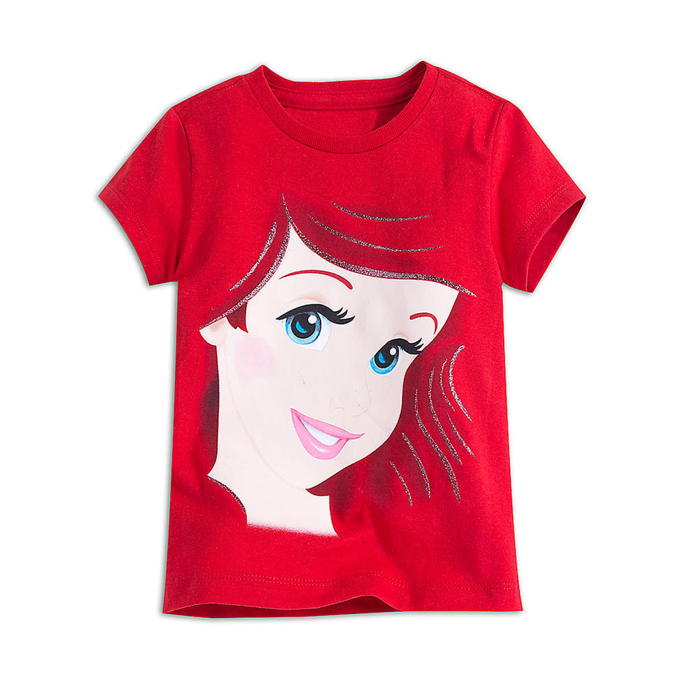 Disney Girls Ariel The Little Mermaid Short Sleeve T Shirt Red Disney Girls Ariel The Little Mermaid Short Sleeve T Shirt Red