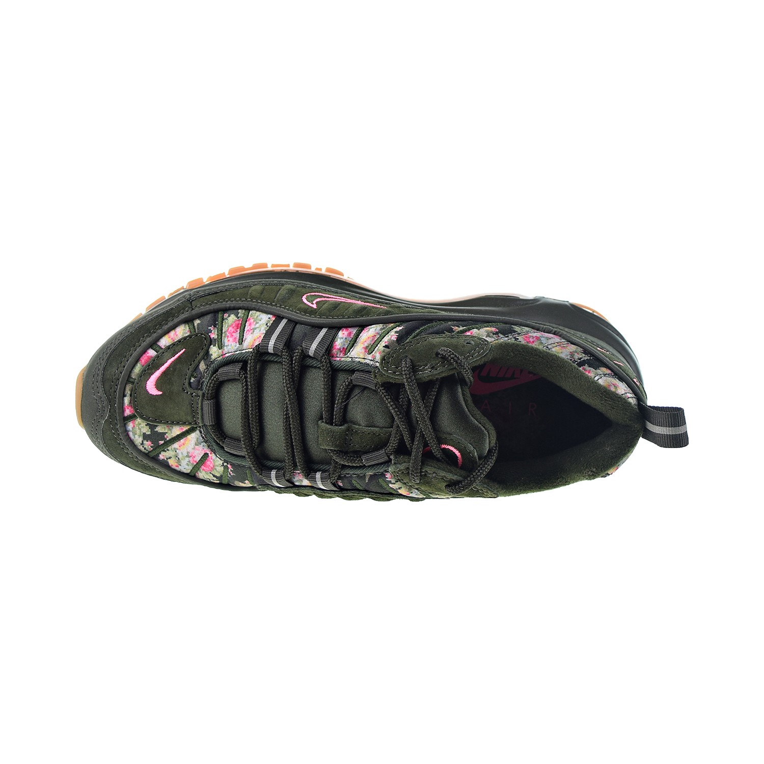 Nike Air Max 98 Floral Camo Women S Shoes Sequoia Metallic Black Aq6468 300 Nike Air Max 98 Floral Camo Women S Shoes Sequoia Metallic Black Aq6468 300