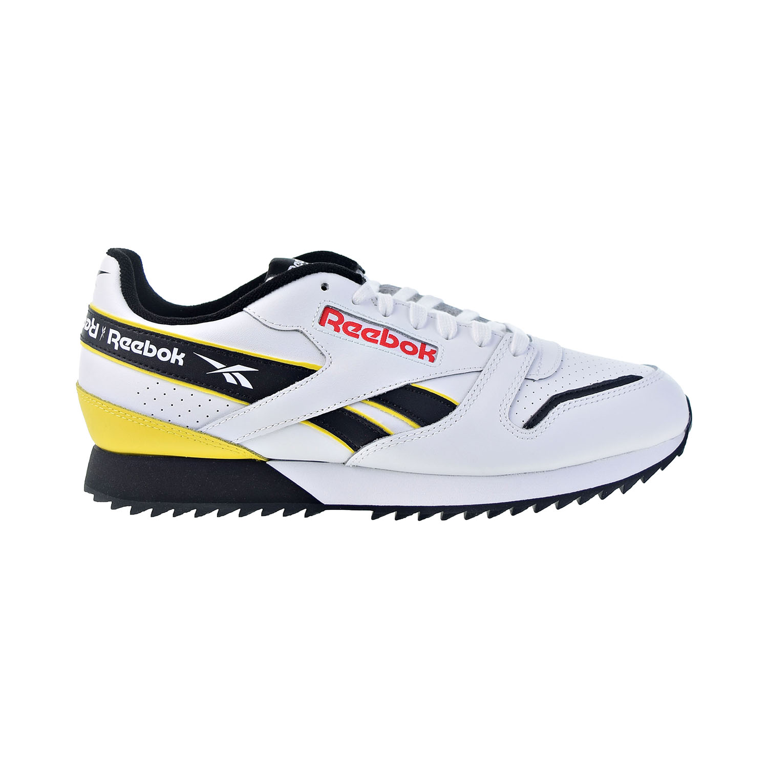 Reebok Classic Leather Rippie Men S Shoes White Black Primal Red Eg5219 8 M Us