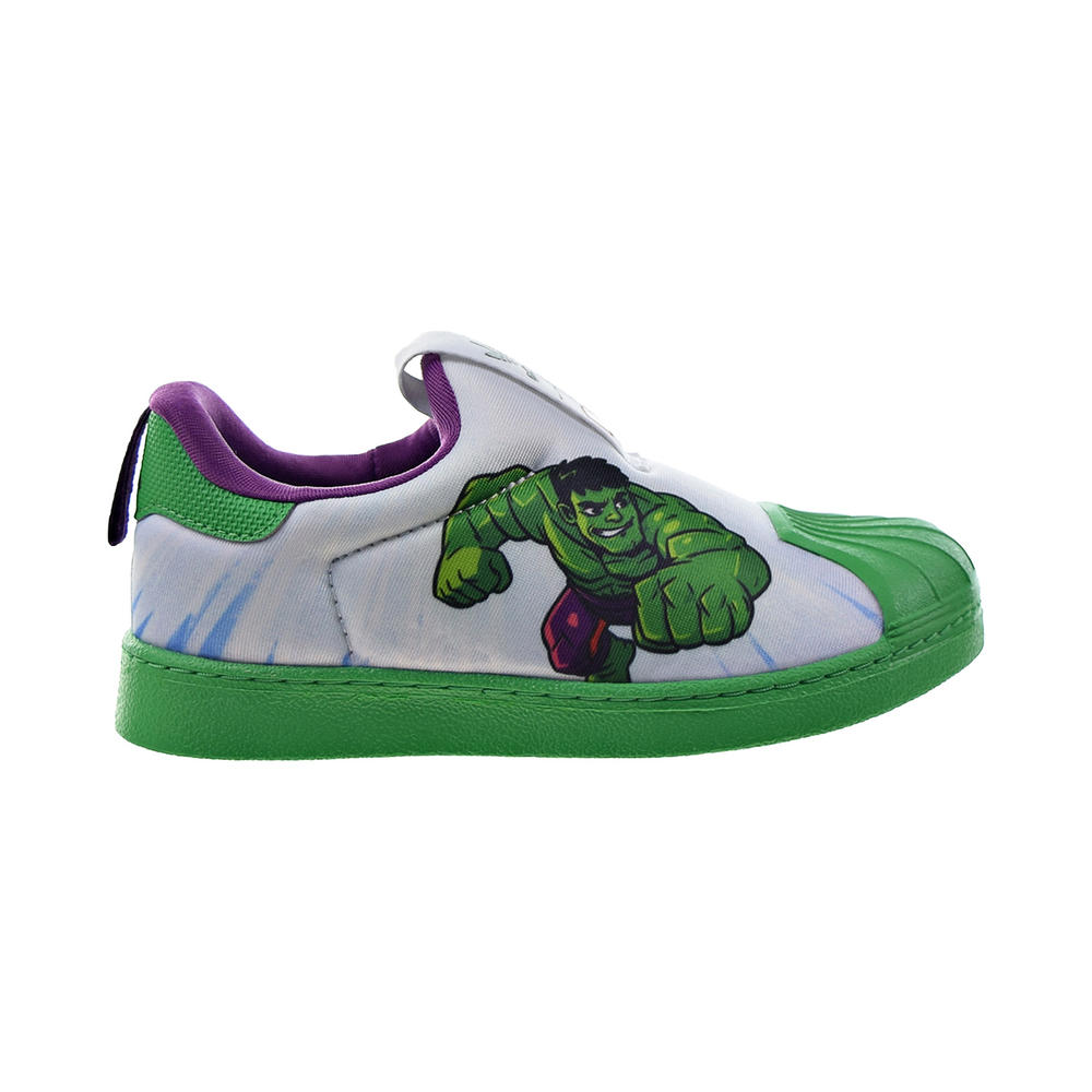 Adidas Superstar 360 I "Marvel Hulk" Slip-On Toddlers' Shoes White-Green fy2509