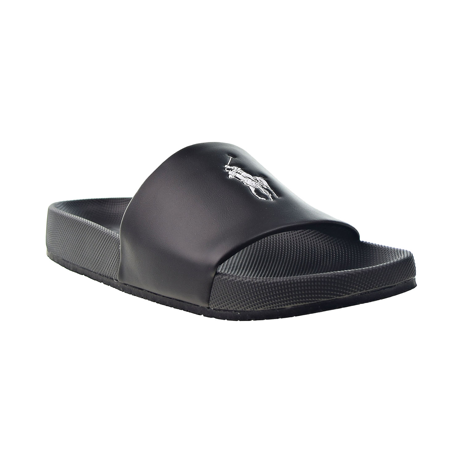Ralph lauren sliders black and white clearance