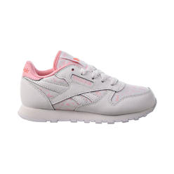 Reebok Classic Leather Little Kids' Shoes White-Pink Glow-Twisted Coral fx2510 (1.5 M US)
