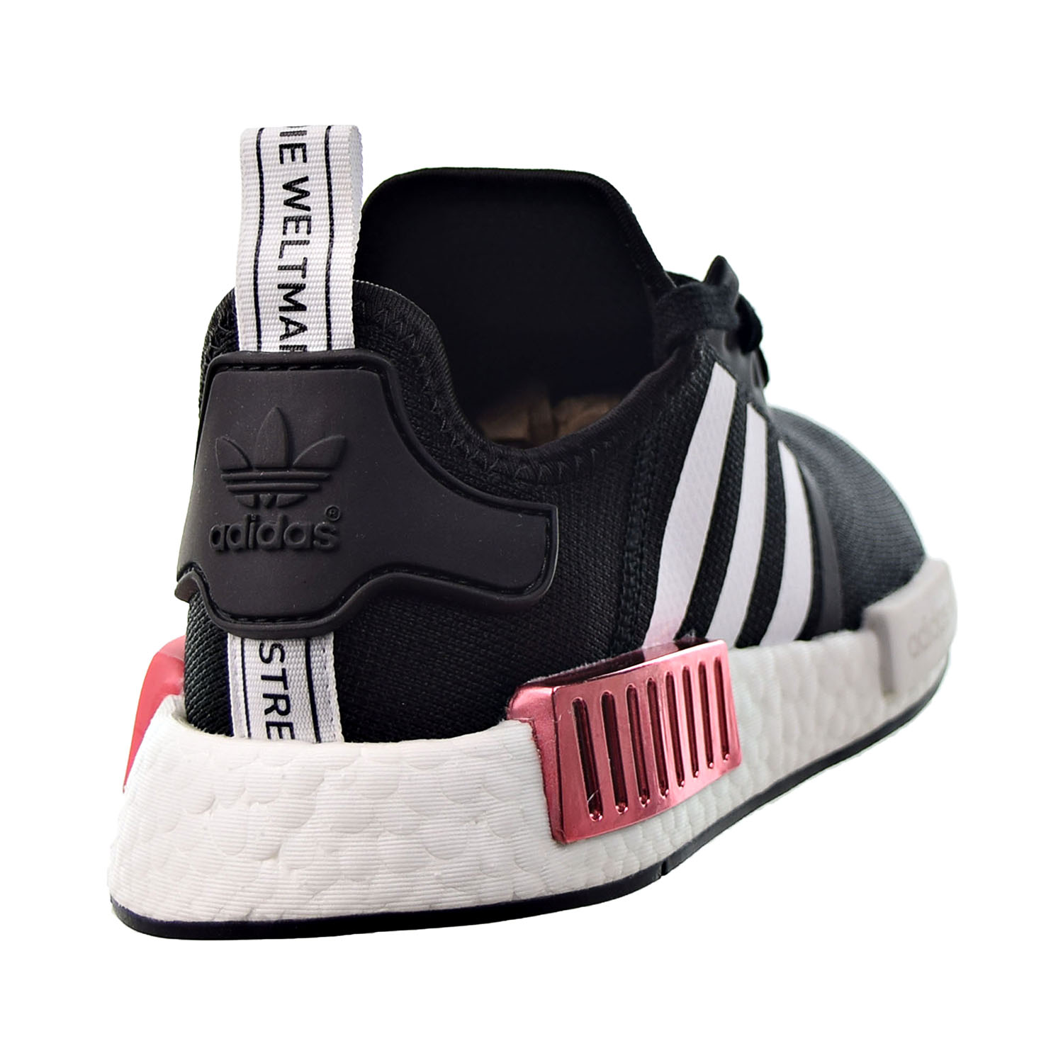 In detail Related Personally Adidas NMD R1 Women's Shoes Black-White-Pink fy3771