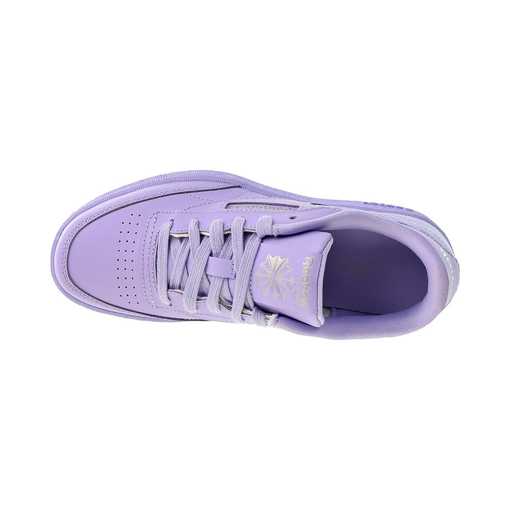Reebok Cardi B Coated Club C Big Kids' Shoes Crisp Purple-Quartz Met h05406