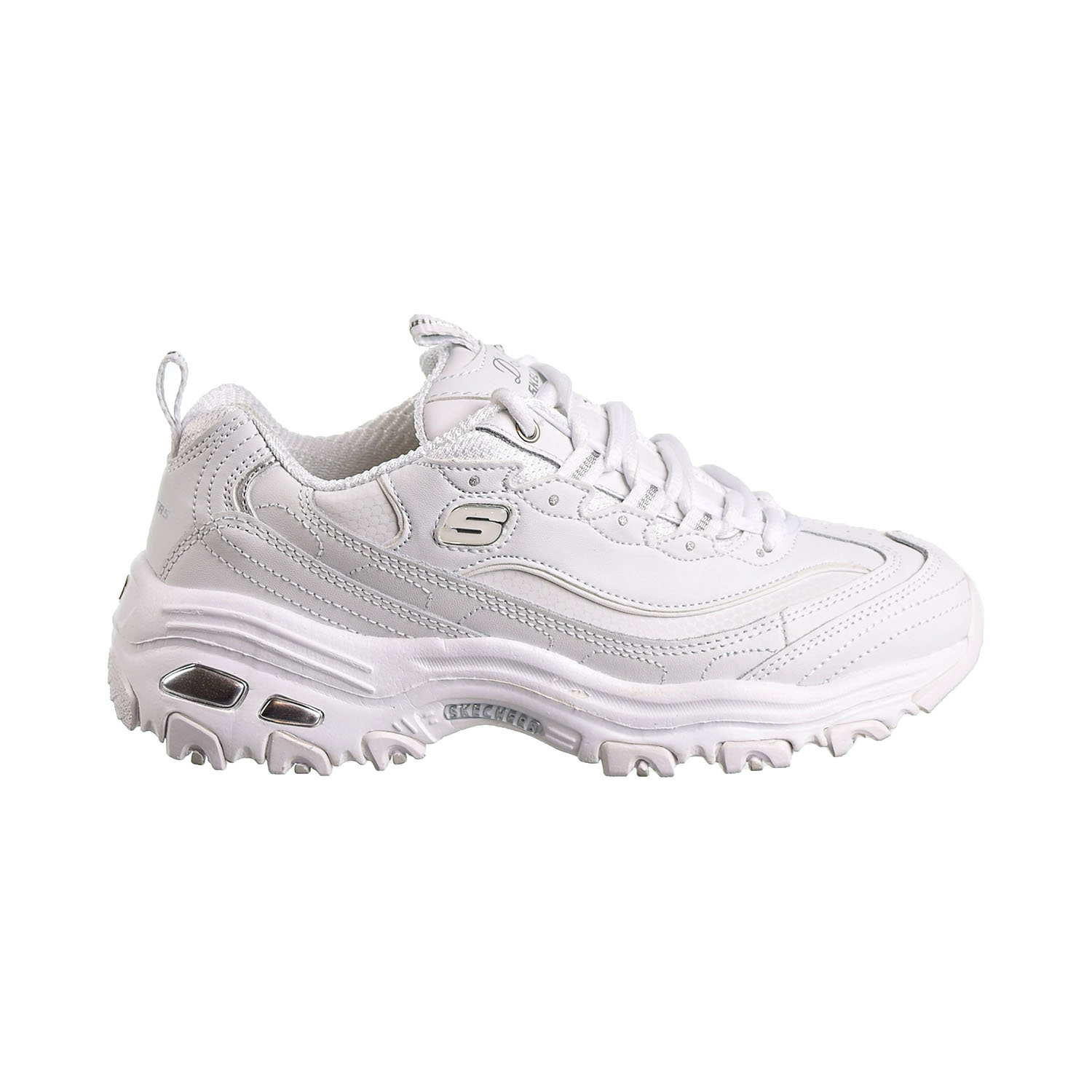 Skechers D'Lites Fresh Start Women's Shoes White/Silver 11931-wsl