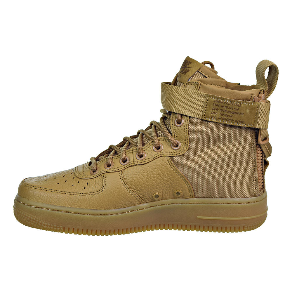 Nike SF Air Force1 Womens Sneakers Elemental Gold/ Elemental Gold or Fondamental aa3966-700 (10 D(M) US)