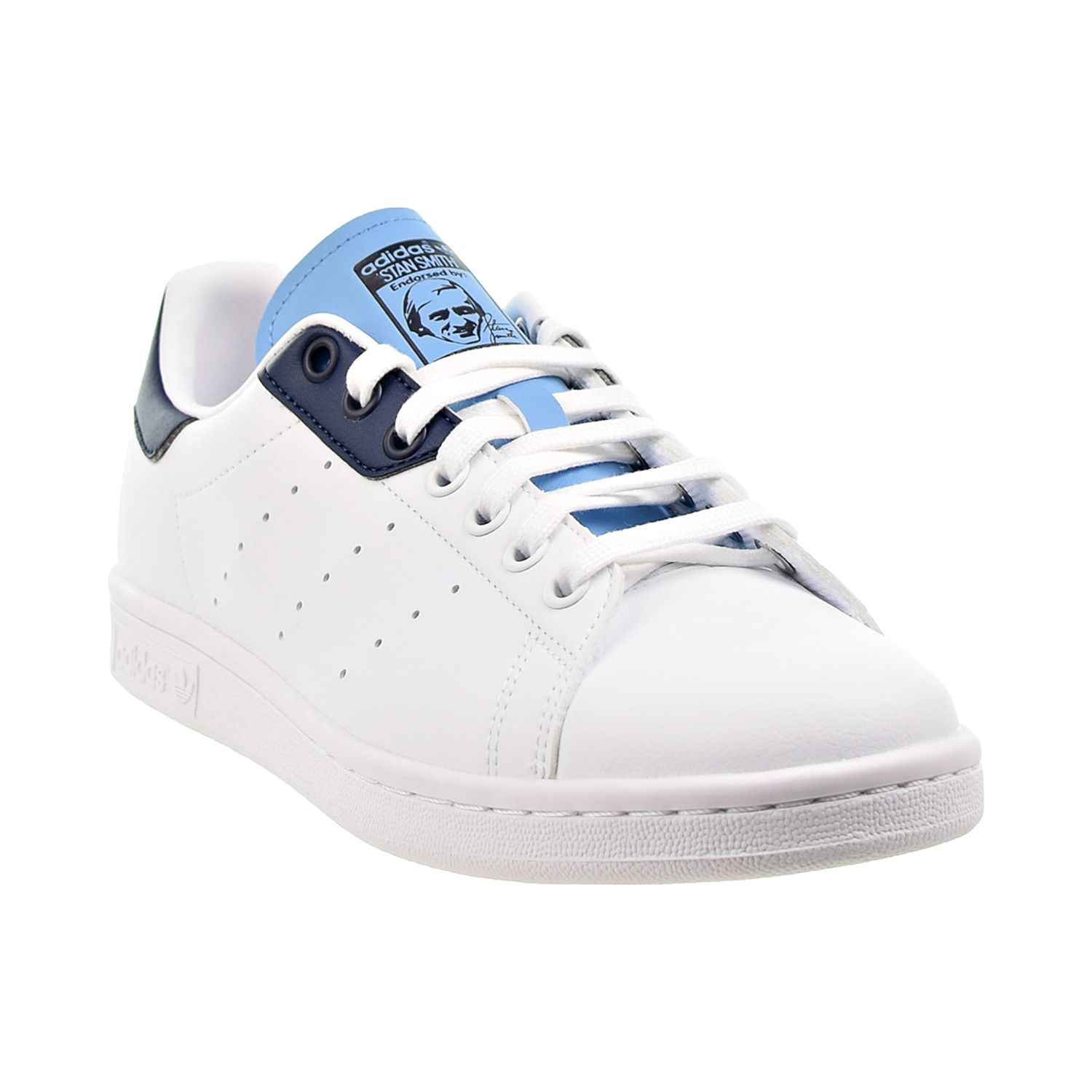 Adidas Stan Smith Men's Shoes Cloud White-Collegiate Navy-Light Blue h00332