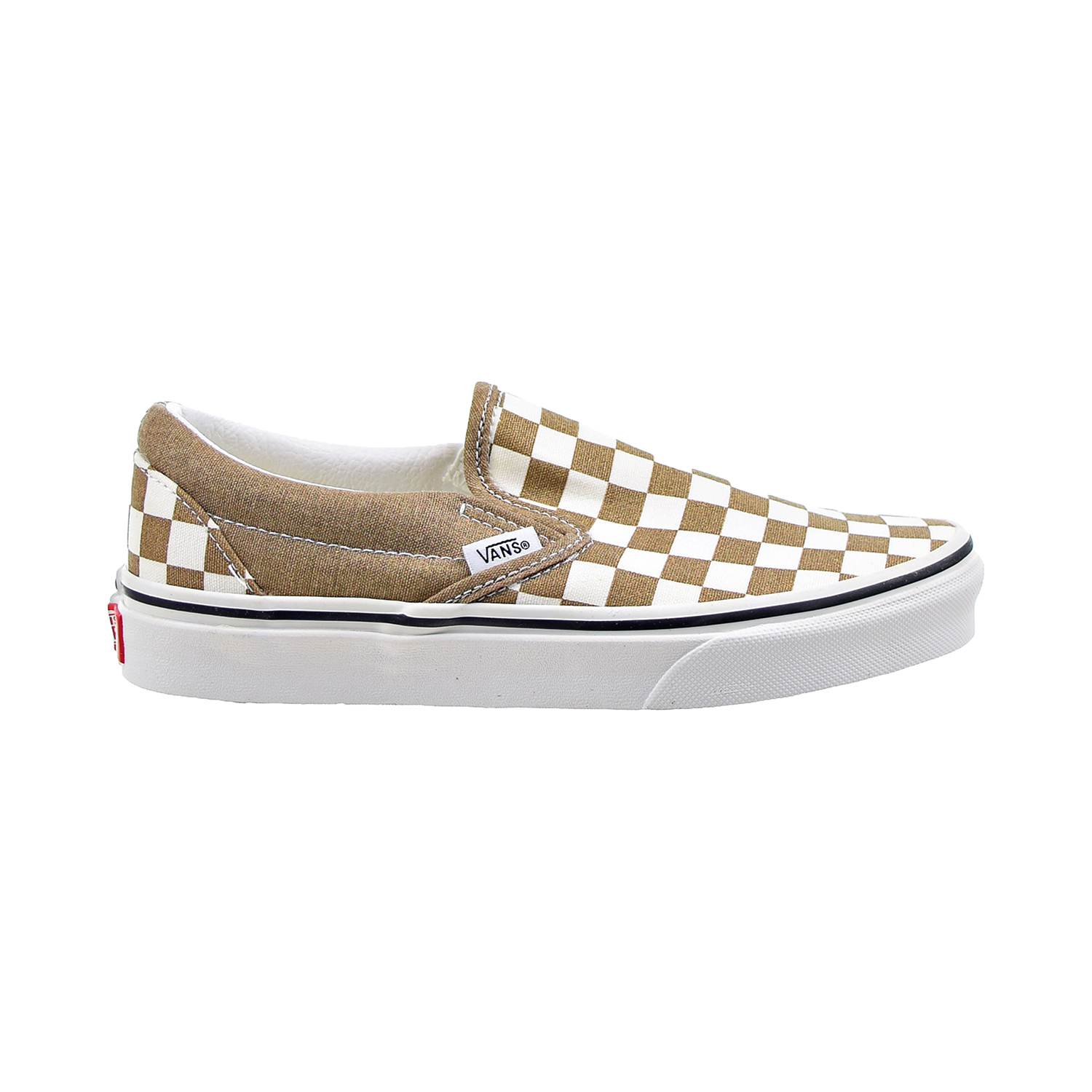 Vans Classic Slip-On Checkerboard Men's Shoes Bronze Age Sparkle-True White vn0a33tb-9ey (4 M US)