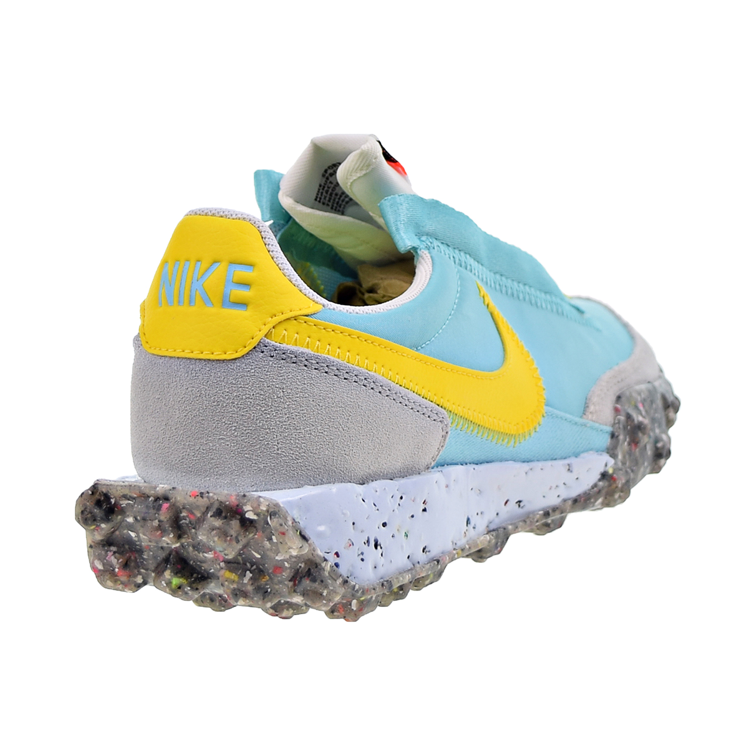 Nike Waffle Racer Crater Women's Shoes Bleached Aqua-Speed Yellow ct1983-400