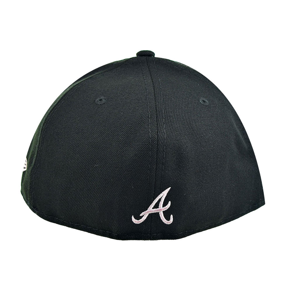 New Era Atlanta Braves "World Series Drip" 59Fifty Fitted Hat Black-Pink Bottom 60185462 (Size 7 3/4)