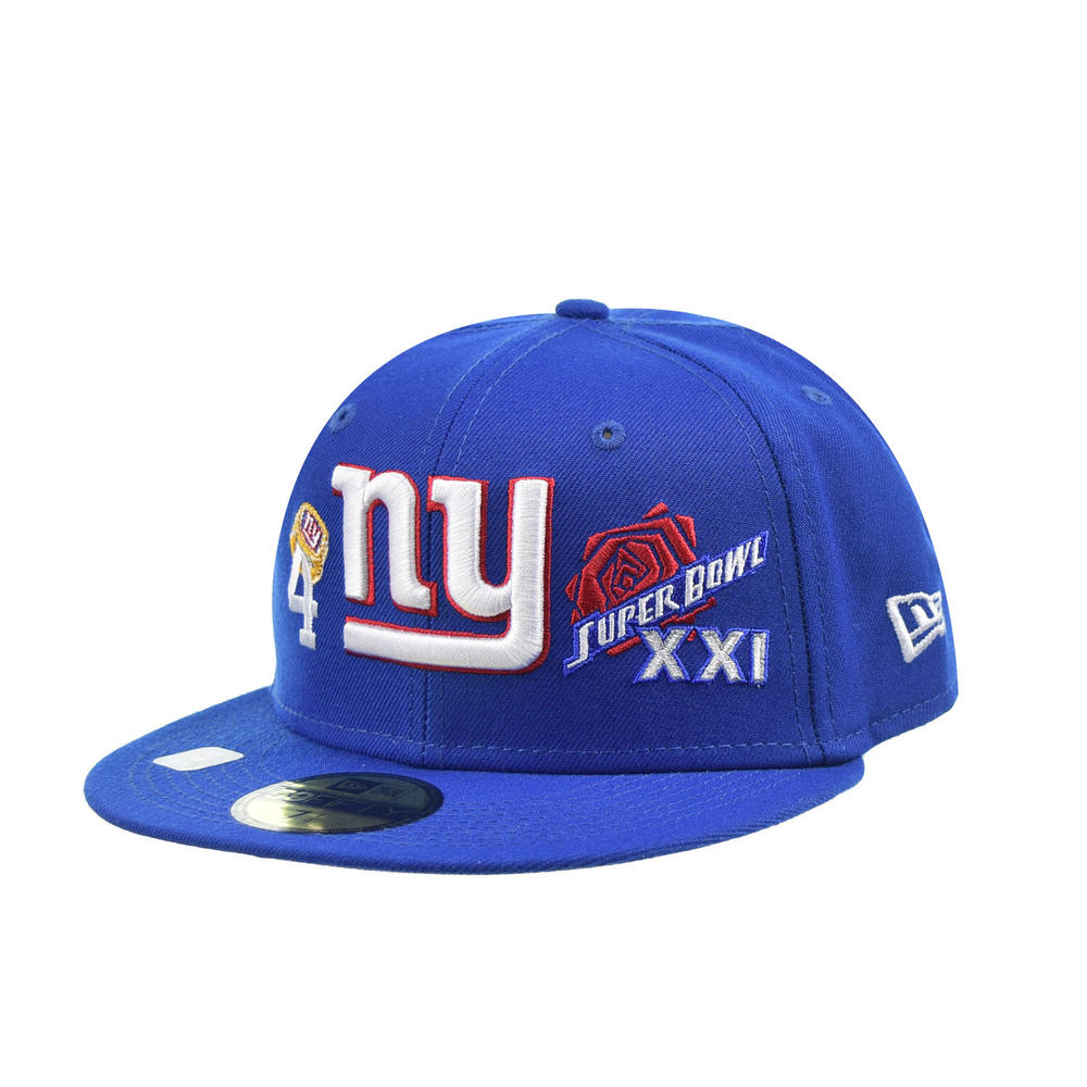 New Era New York Giants "4X Super Bowl Champions" 59Fifty Fitted Hat Blue-Multi 60224544