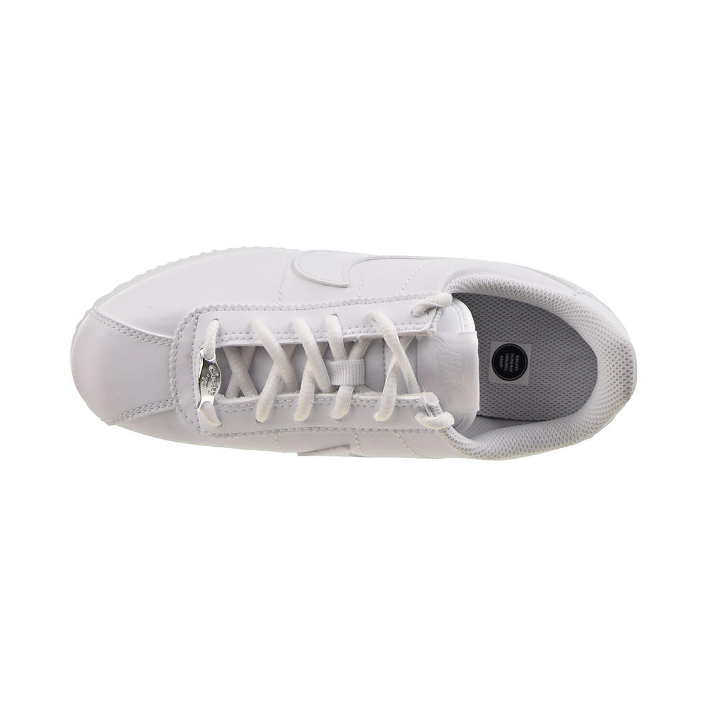 Nike Cortez Basic Leather "Triple White" (GS) Big Kids' Shoes White 904764-100