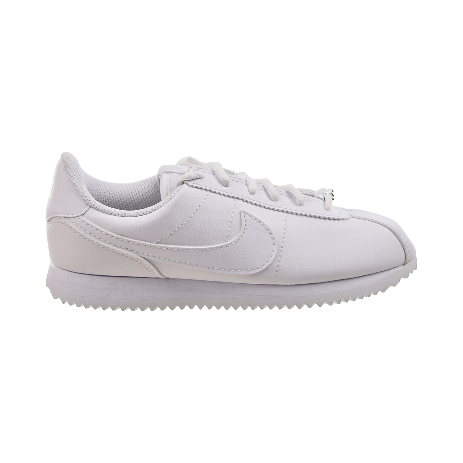 Nike Cortez Basic Leather "Triple White" (GS) Big Kids' Shoes White 904764-100
