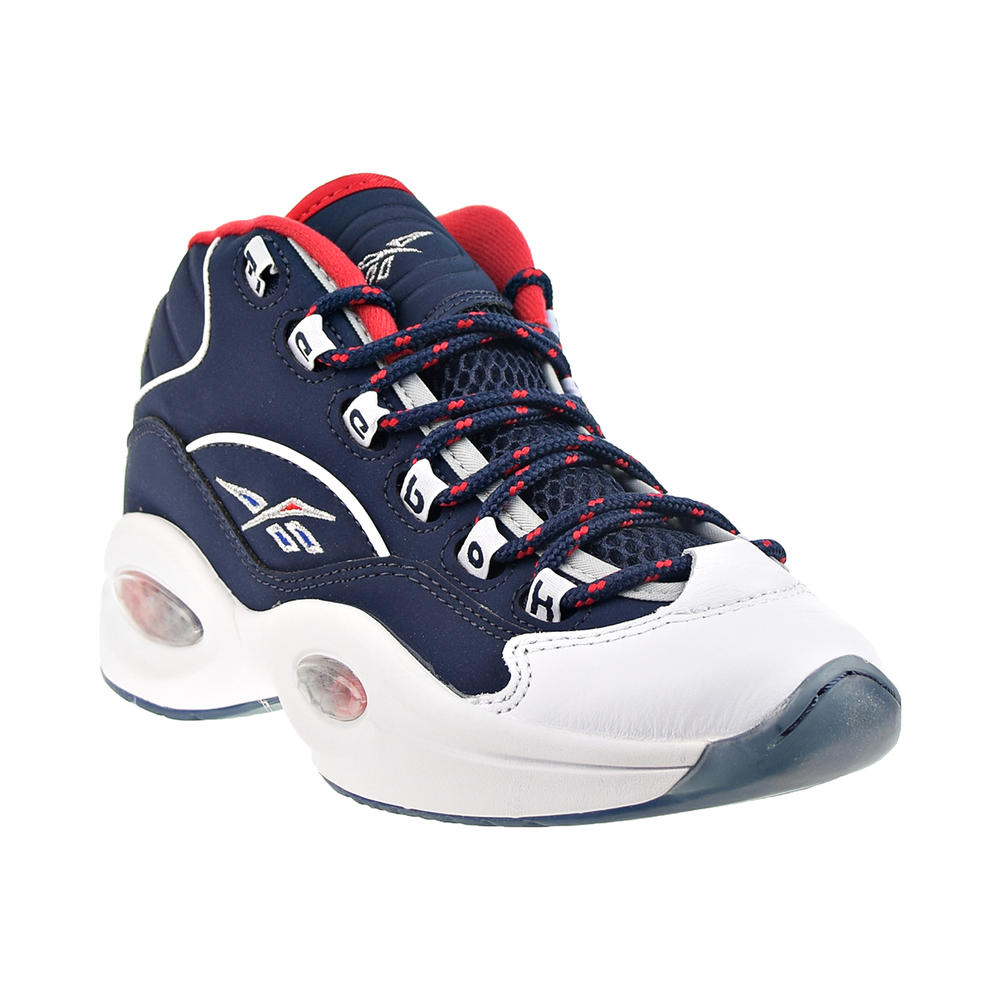 Reebok Question Mid Big Kids' Shoes White/Red/Navy gw8028