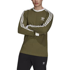 Adidas Adicolor Men's Classics 3-Stripes Long Sleeve Tee Olive h37779
