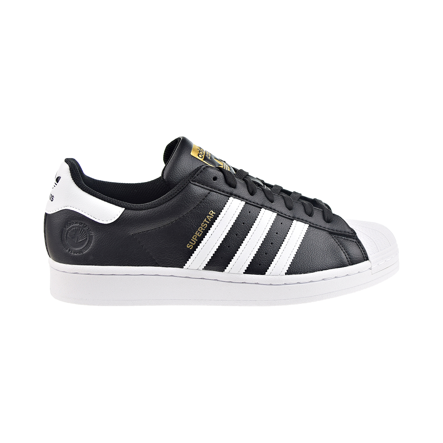 Adidas Superstar Vegan Men S Shoes Core Black Cloud White Gold Metallic Fw2296