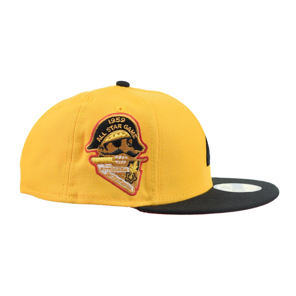 New Era Pittsburgh Pirates ASG 1959 59Fifty Men's Fitted Hat Yellow-Red 70582062 (Size 7 1/4)
