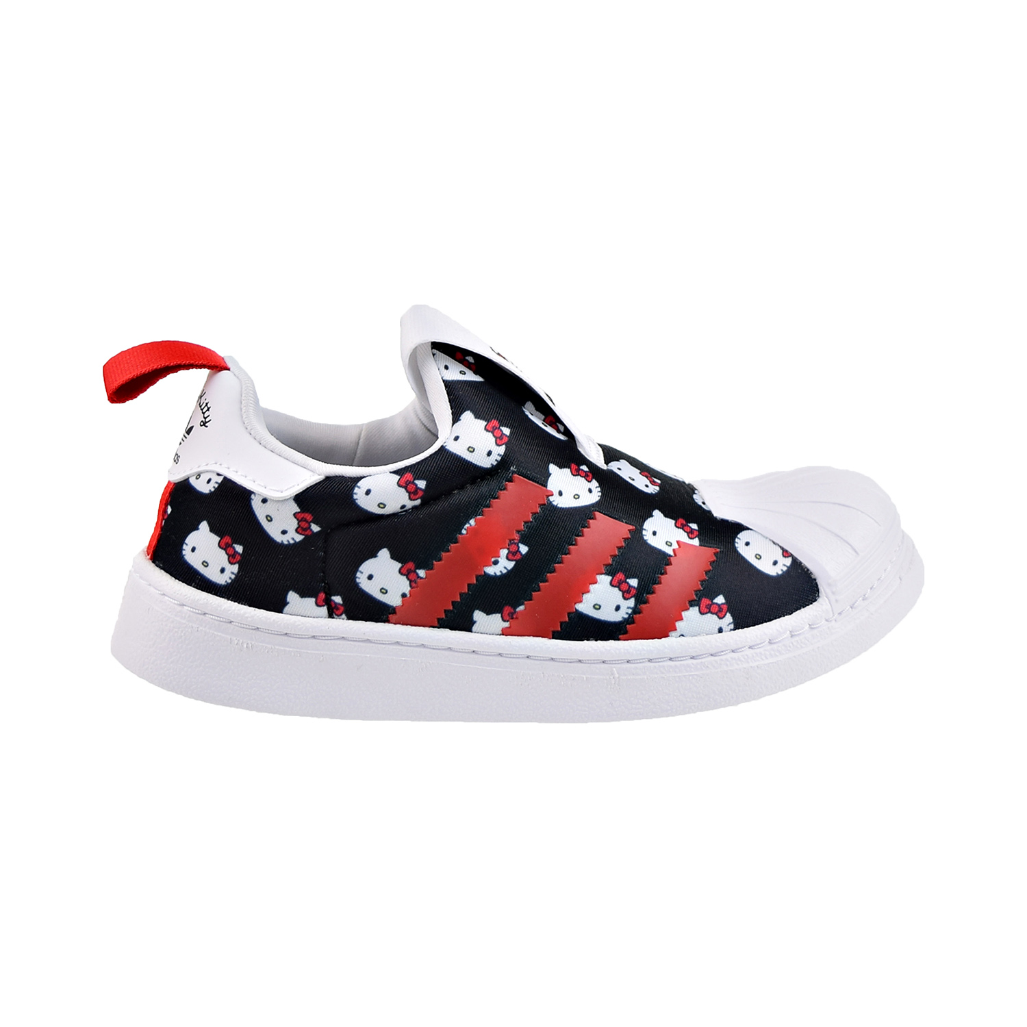 Adidas Hello Kitty Superstar 360 Little Kids' Shoes Cloud White-Core Black-Red gy9212