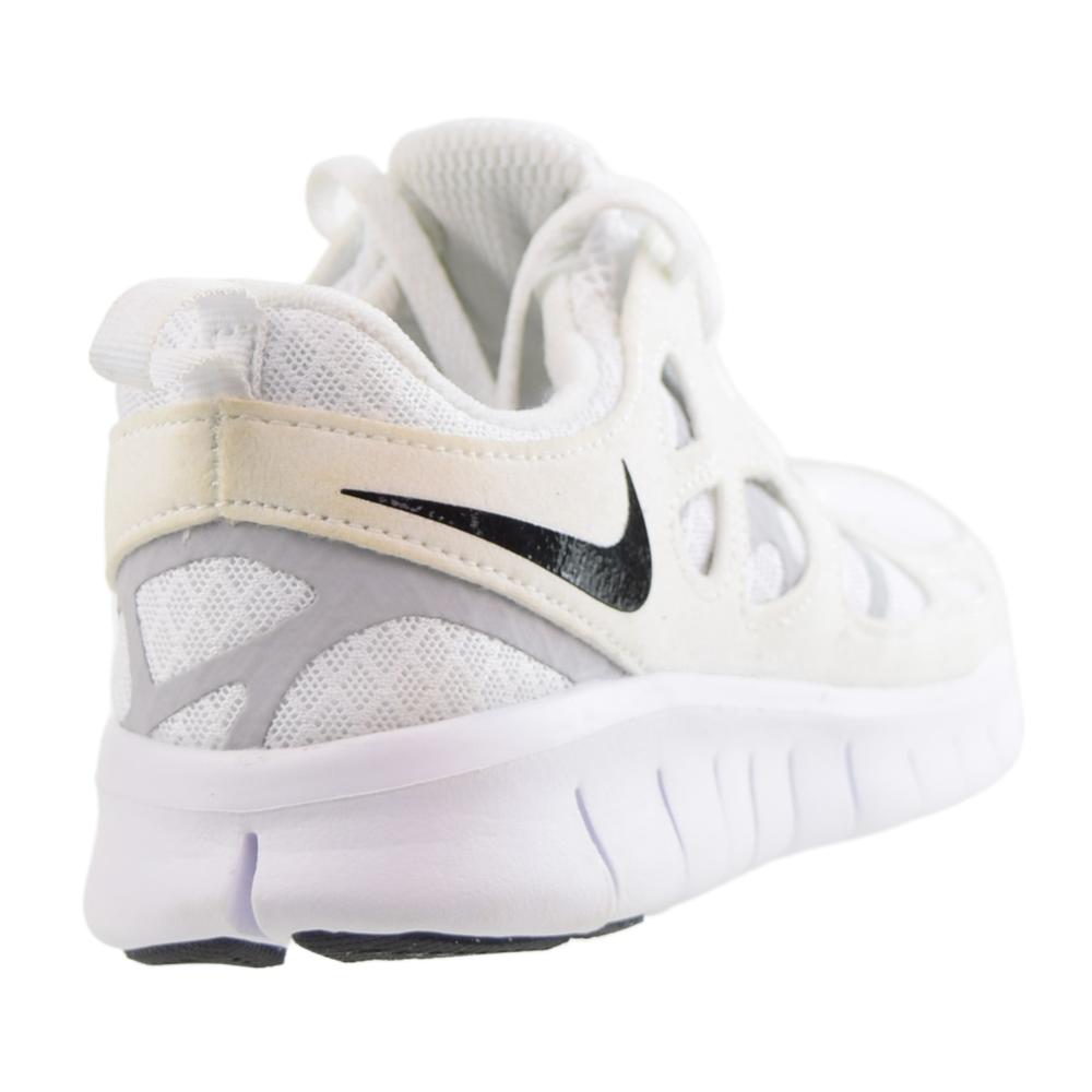 Nike Free Run 2 (GS) Big Kids' Shoes White-Wolf Grey-Black dd0163-100