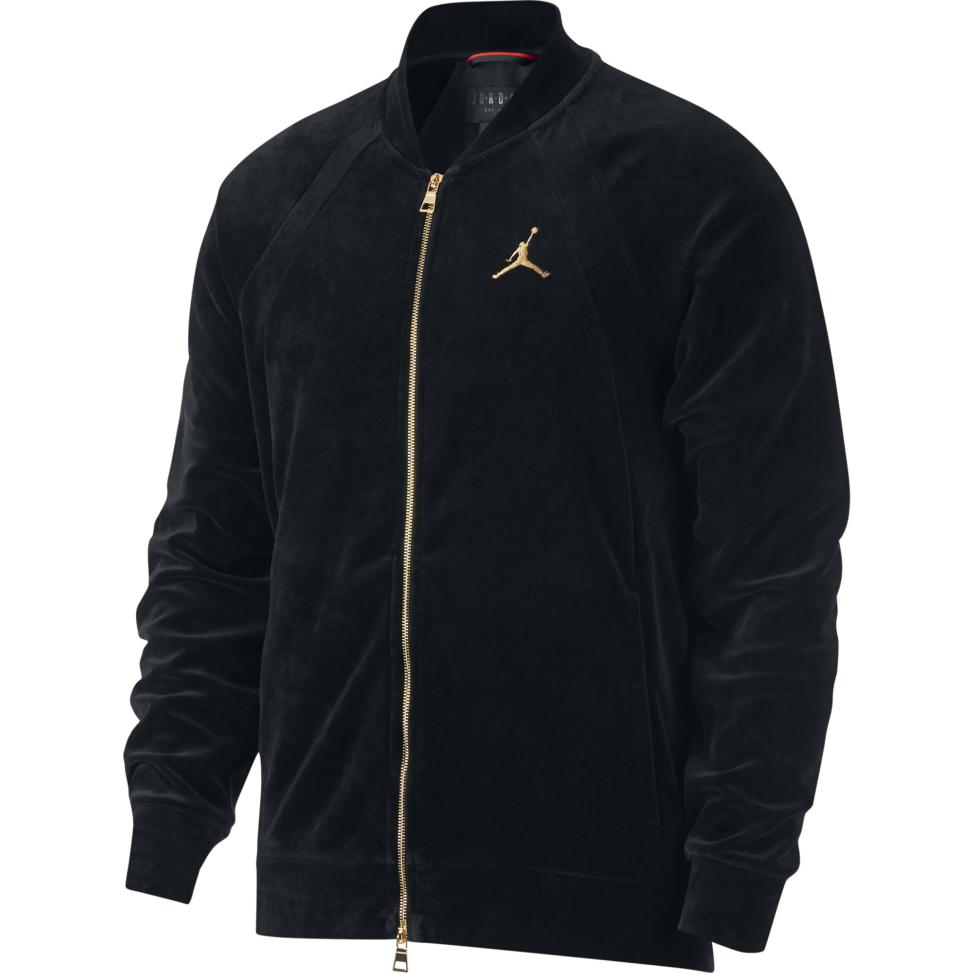 Michael Jordan Air Jordan Velour Full Zip Men's Track Jacket Black