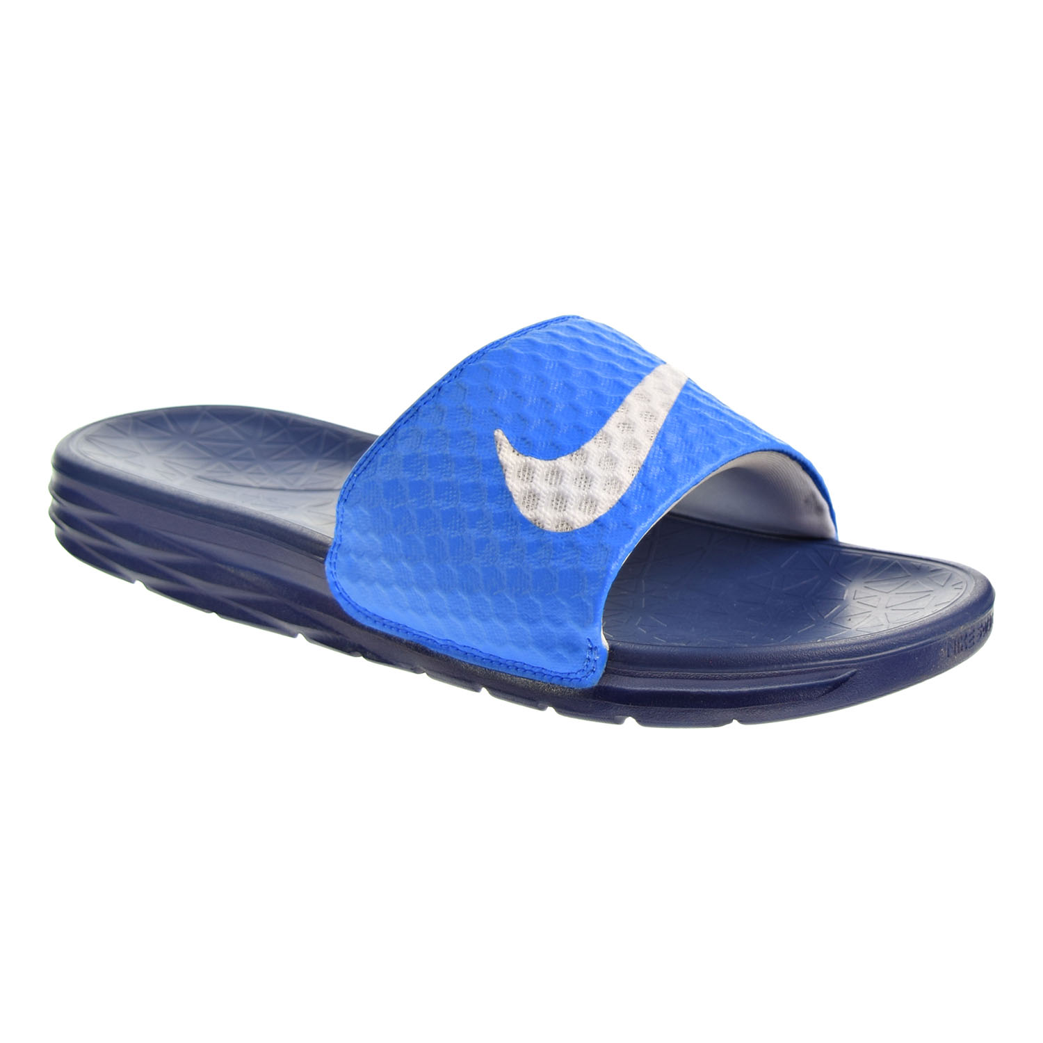 Nike Benassi Solarsoft Men\'s Size 8 Blue Teal 705474-401 Slides Sandals Nike Benassi Solarsoft Slide - Navy/Blue main image 4