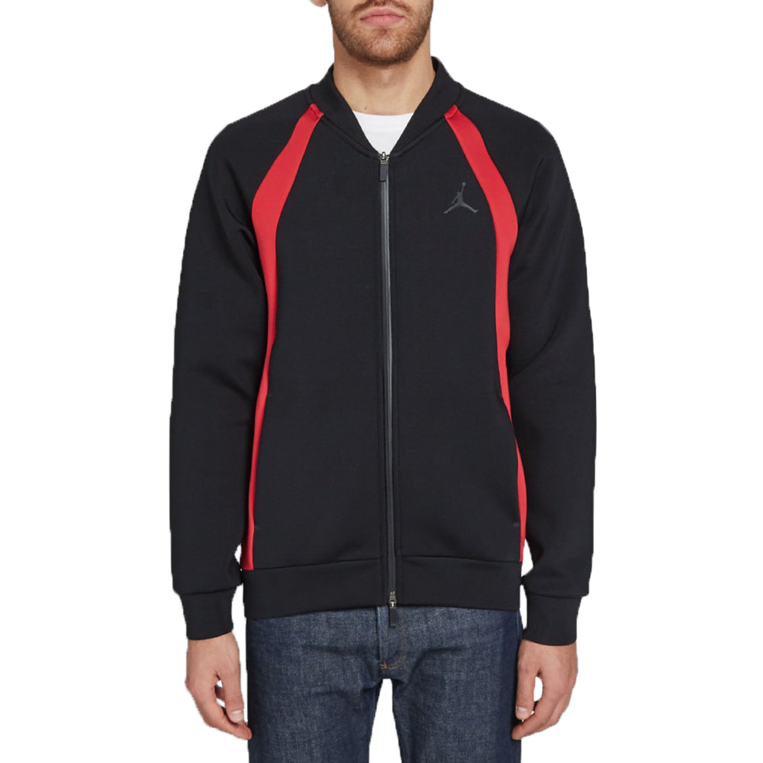 Michael Jordan Air Jordan Flight Tech Men's Sportswear Casual Jacket Black/Red  887776-011 (Size M)