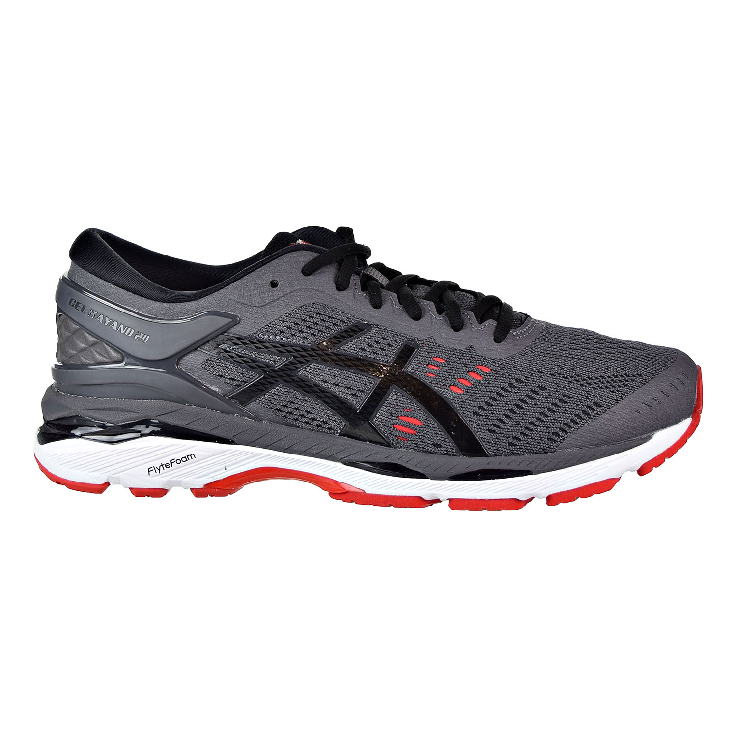 Estricto científico apretado ASICS Asics Gel Kayano 24 Men's Running Shoes Dark Grey/Black/Fiery Red  t749n-9590 (7.5 D(M) US)