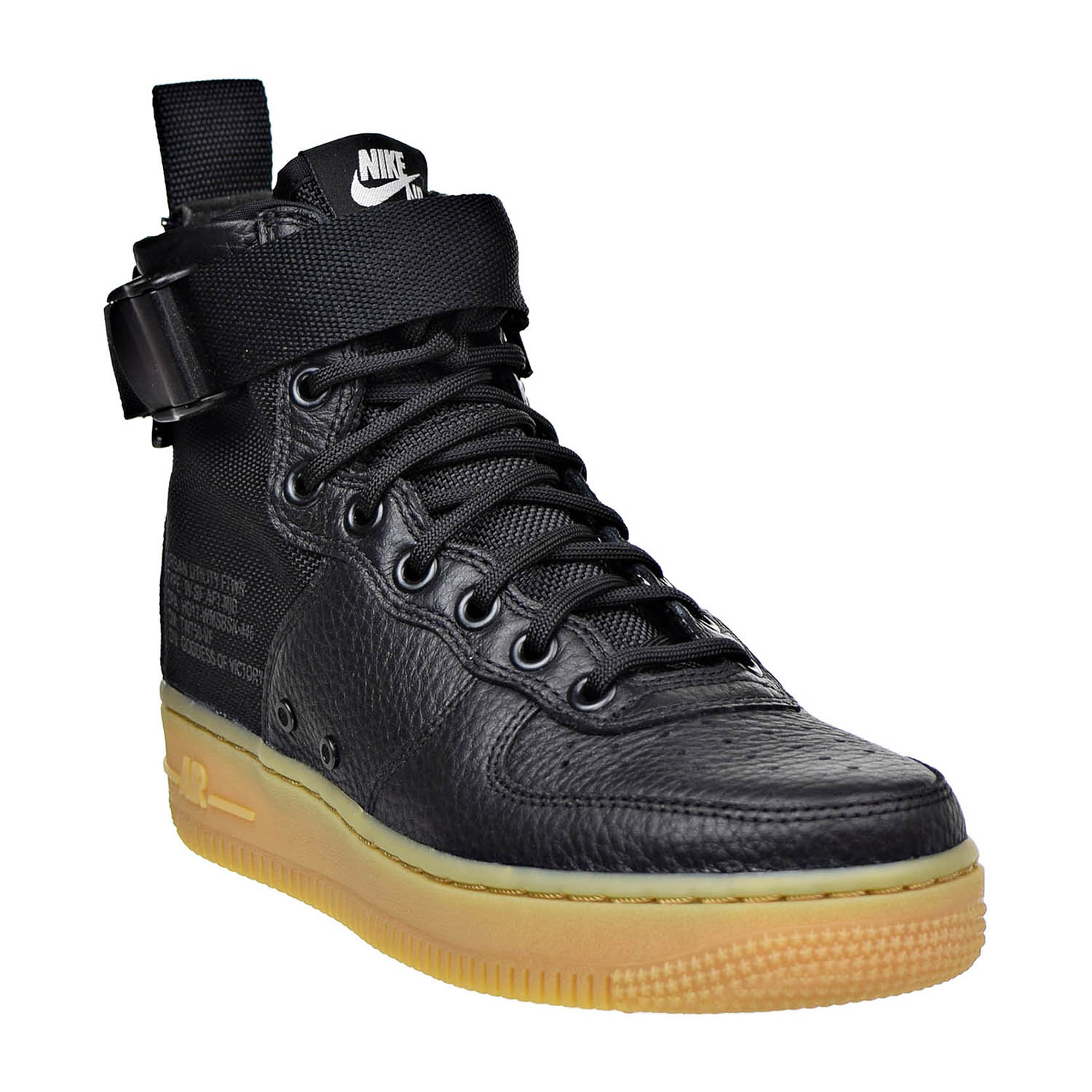 Nike Sf Air Force 1 Mid Womens Shoes Black Black Gum Light Brown Aa3966 002 6 B M Us
