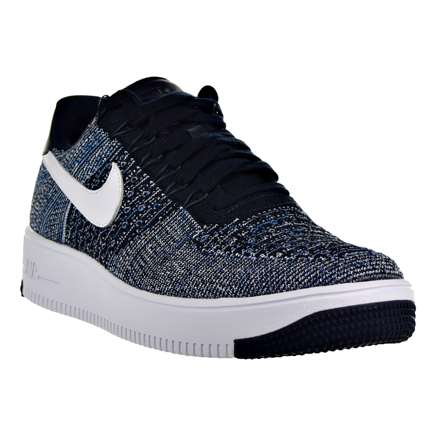 Circumference Margaret Mitchell protest Nike Air Force 1 Ultra Flyknit Low Men's Shoes Obsidian/White/Blue  817419-400