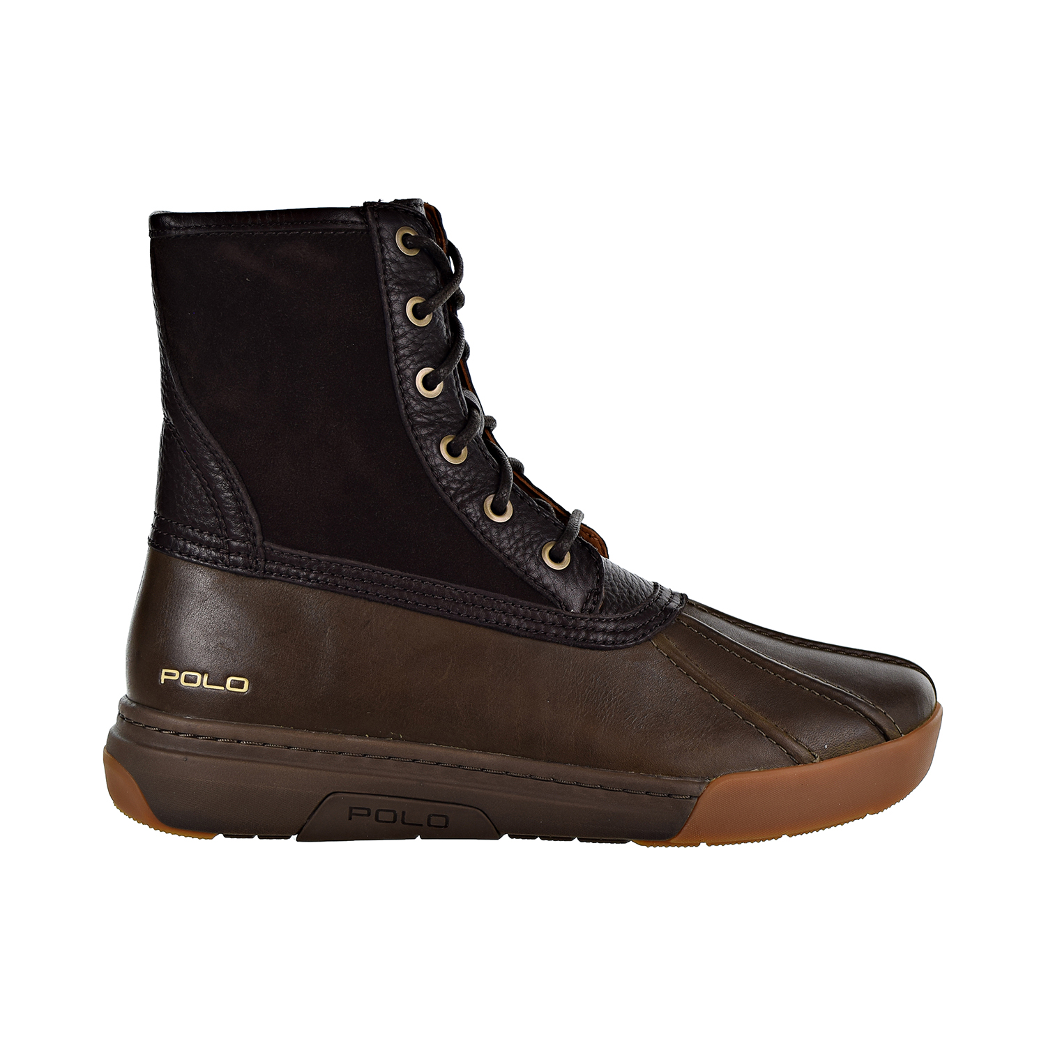 Brown and Black Duck Boots Ralph Lauren Polo SPORT Ralph Lauren Dover Duck Boots Mens 8.5 D Leather  main image 2