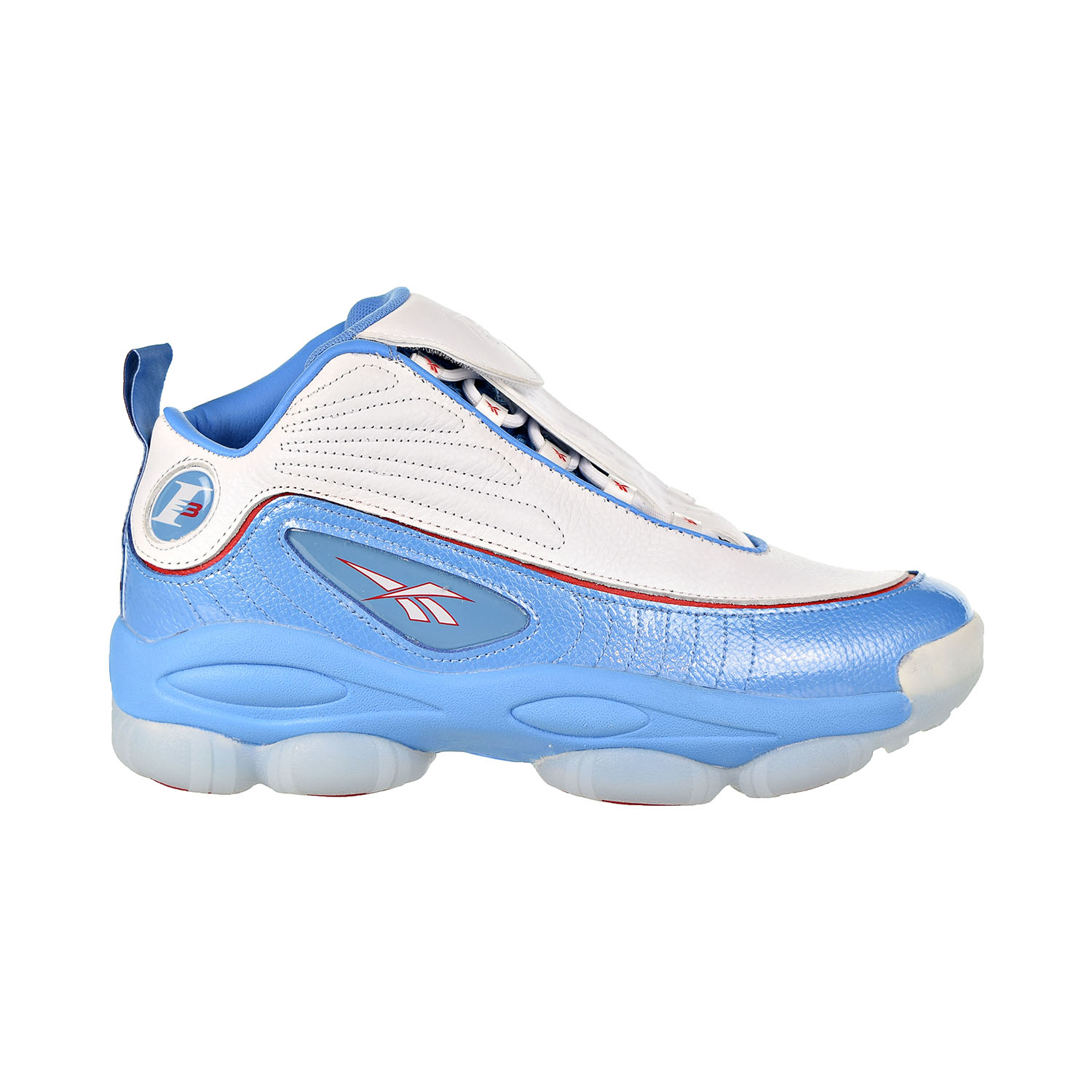 magnification ~ side Demon Play Reebok Iverson Legacy Unisex Shoes Athletic Blue/White/Red cn8405